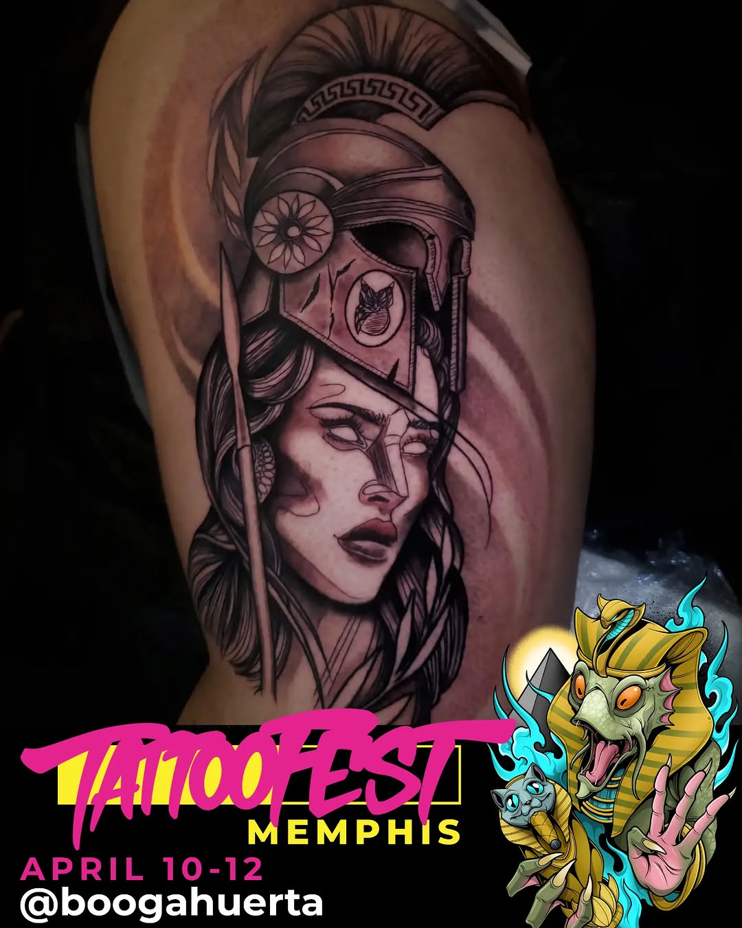 Tattoo by @boogahuerta — black_and_grey
