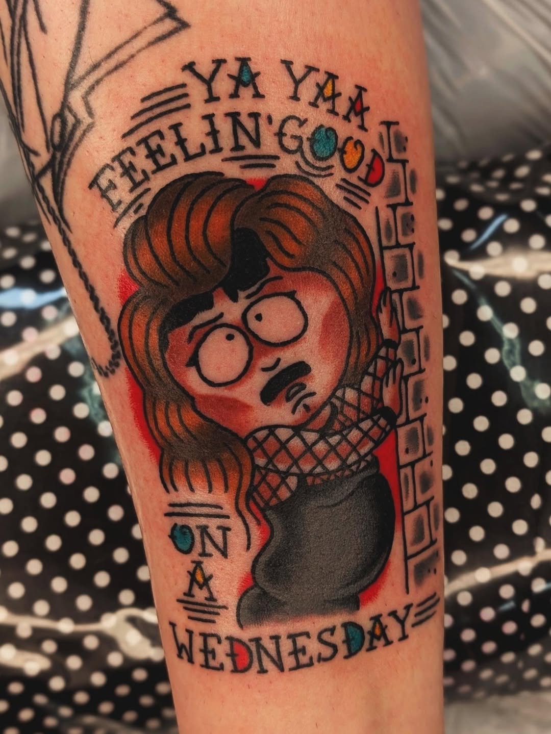 Tattoo by @sinisterspud — american_traditional, lettering_script