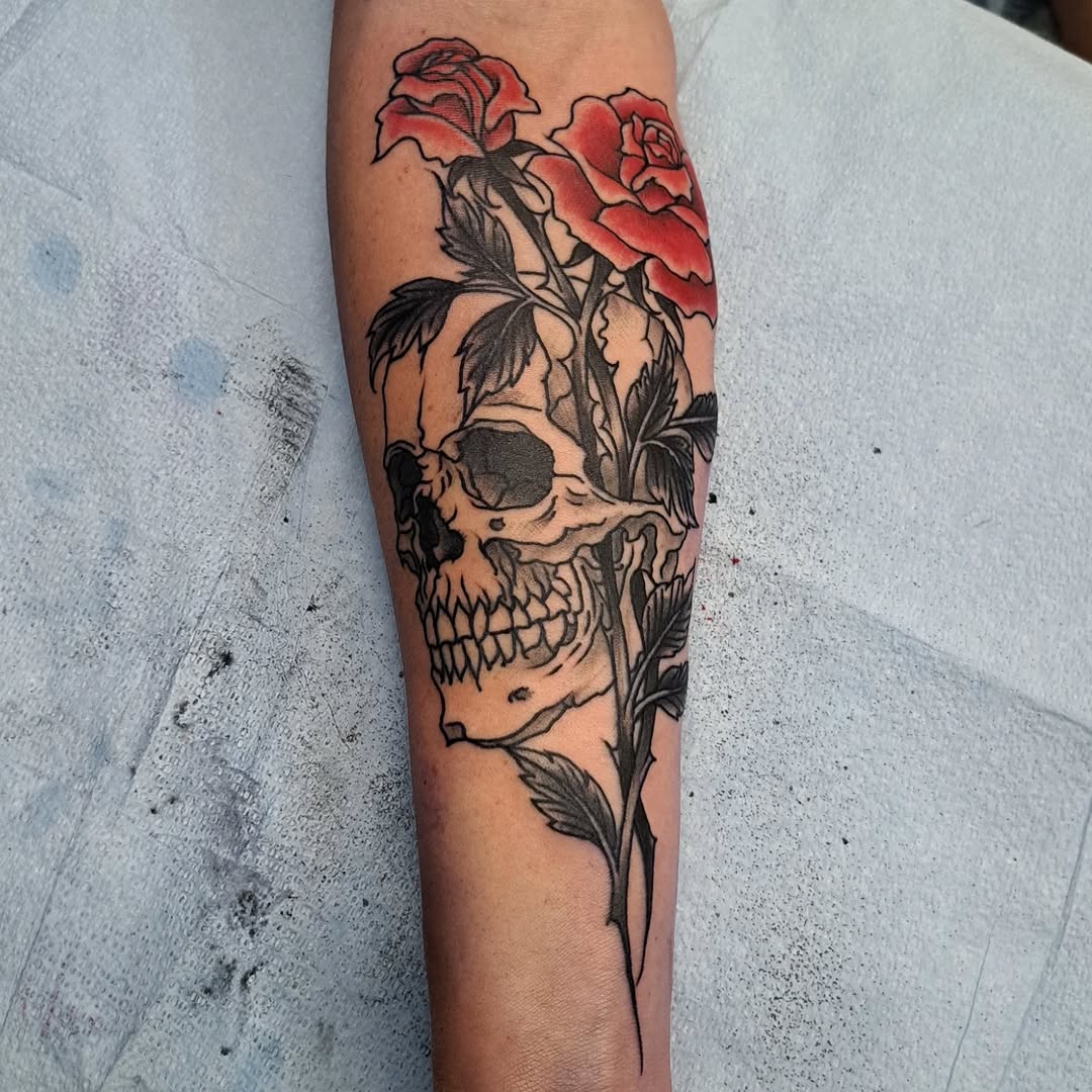 Tattoo by @birdshizzel — black_and_grey, realism