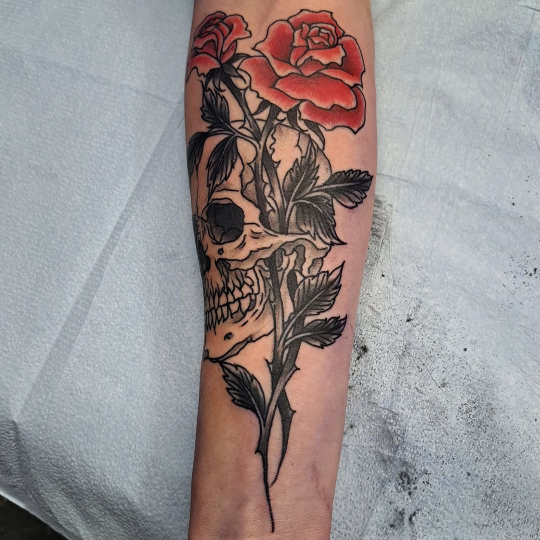 Tattoo by @birdshizzel — american_traditional, black_and_grey
