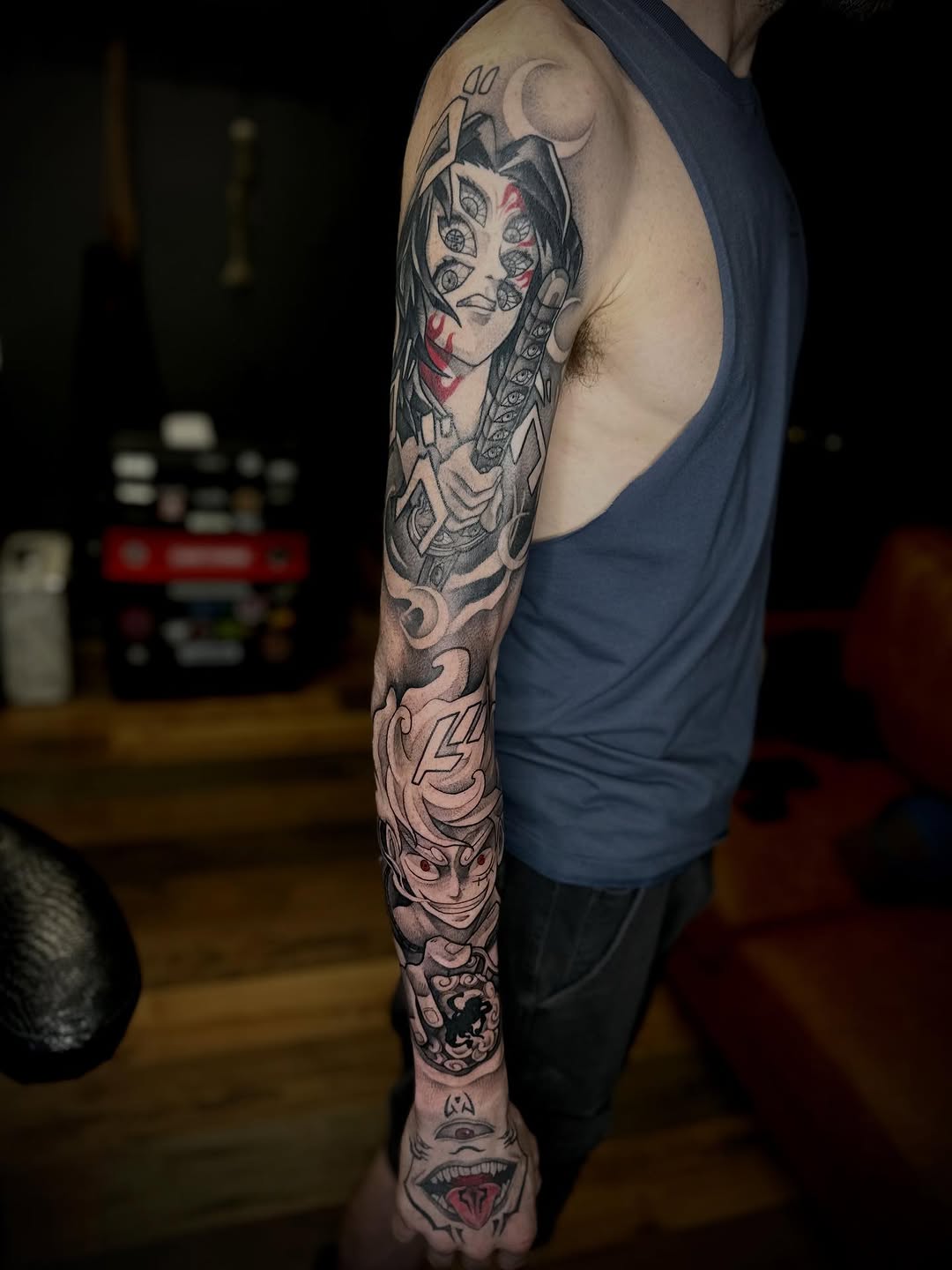 Tattoo by @madio_ink — illustrative, anime