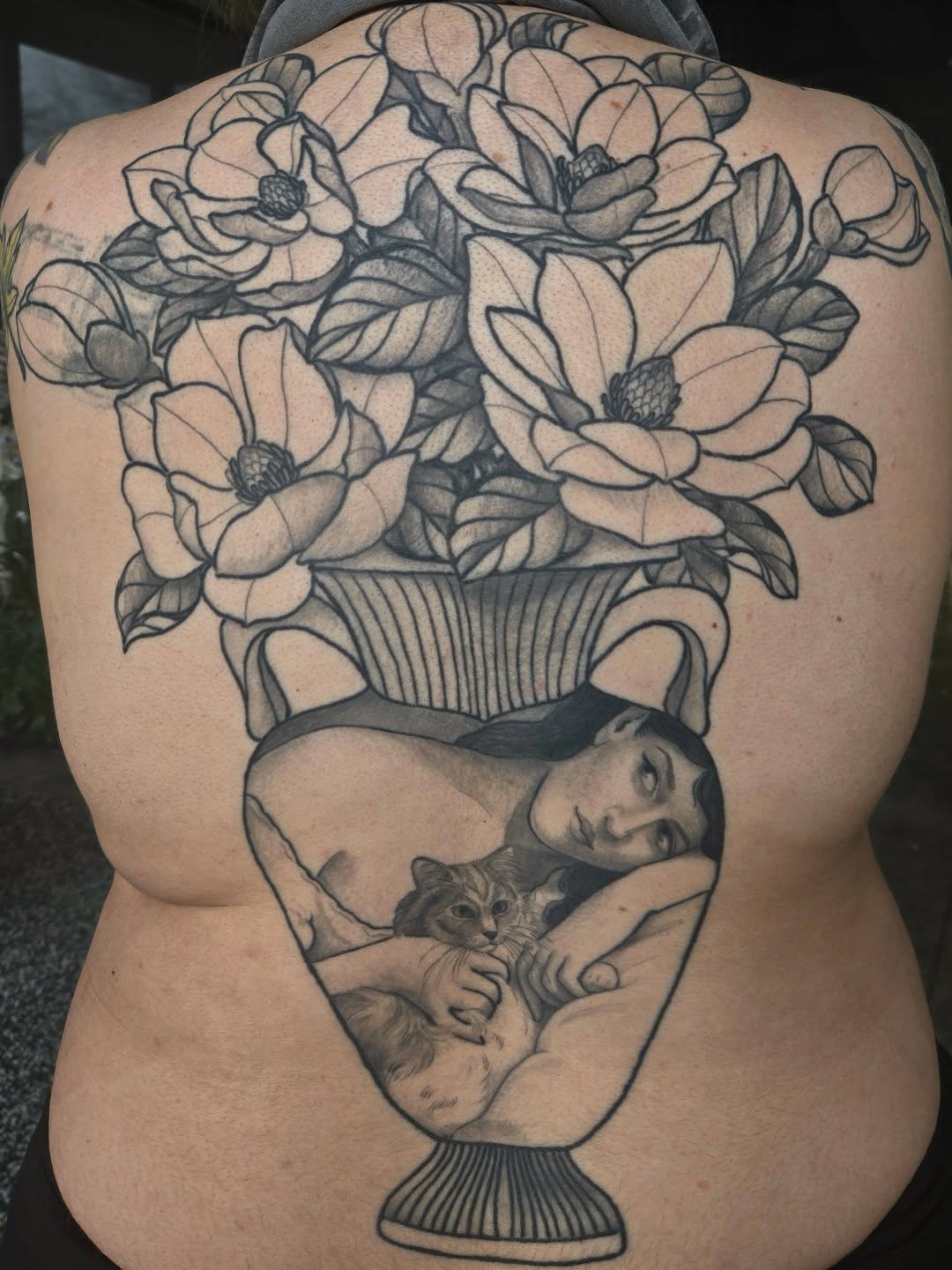 Tattoo by @amhinrichs — black_and_grey, realism
