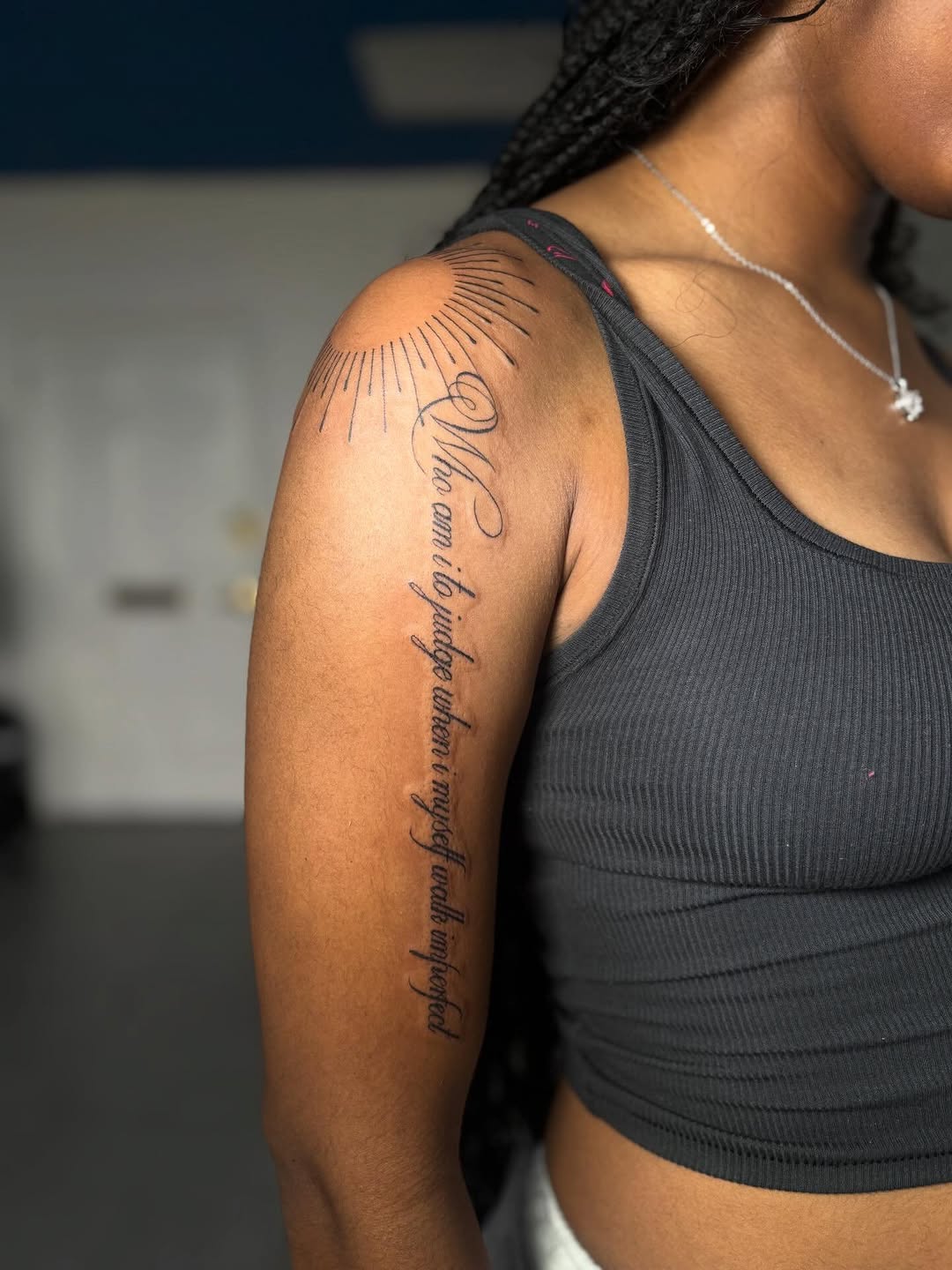 Tattoo by @shyluhv — lettering_script, fine_line