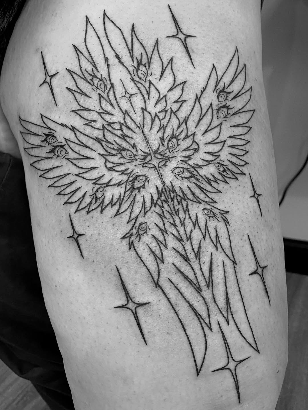 Tattoo by @stabby_savvy — blackwork
