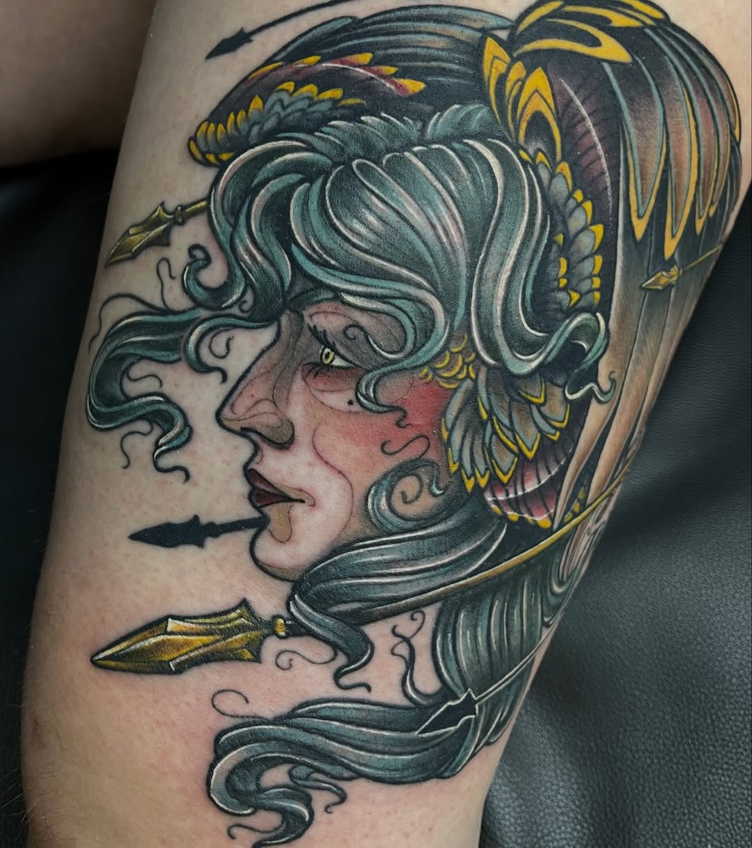 Tattoo by @bogwitchz_ — illustrative, new_school