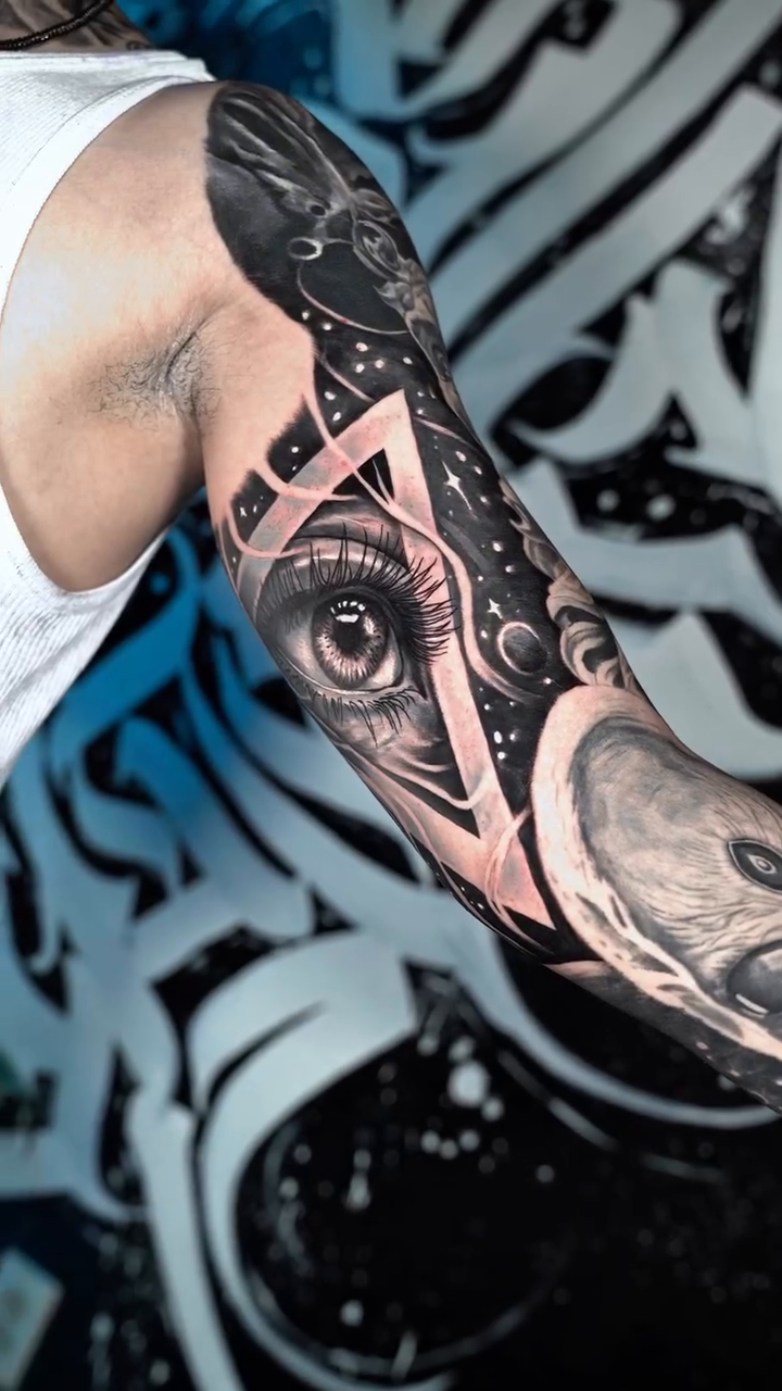 Tattoo by @saekone1 β realism, black_and_grey
