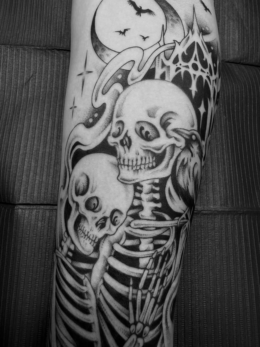 Tattoo by @witchpuke โ black_and_grey, dark_realism