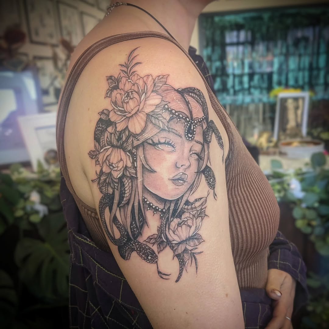 Tattoo by @tatsbymads — illustrative, black_and_grey