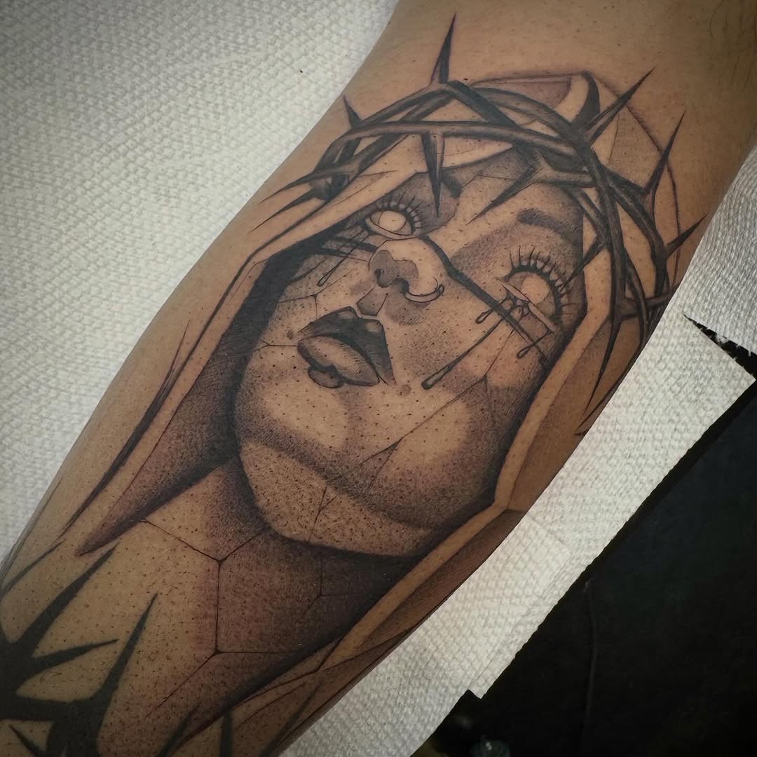 Tattoo by @tattoosbyskip — black_and_grey, realism