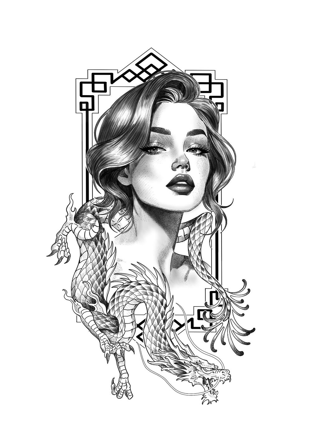 Tattoo by @kate.a.darling — realism, japanese_irezumi