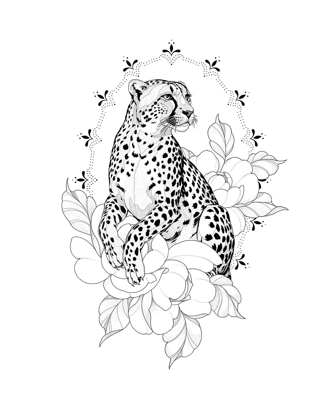 Tattoo by @kate.a.darling — realism, dotwork