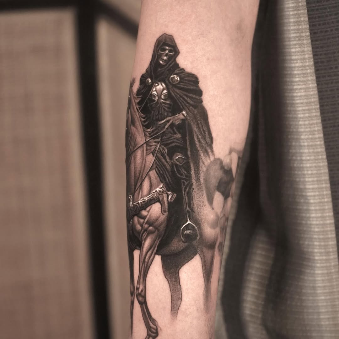 Tattoo by @alonso_tattoos โ realism, dark_realism