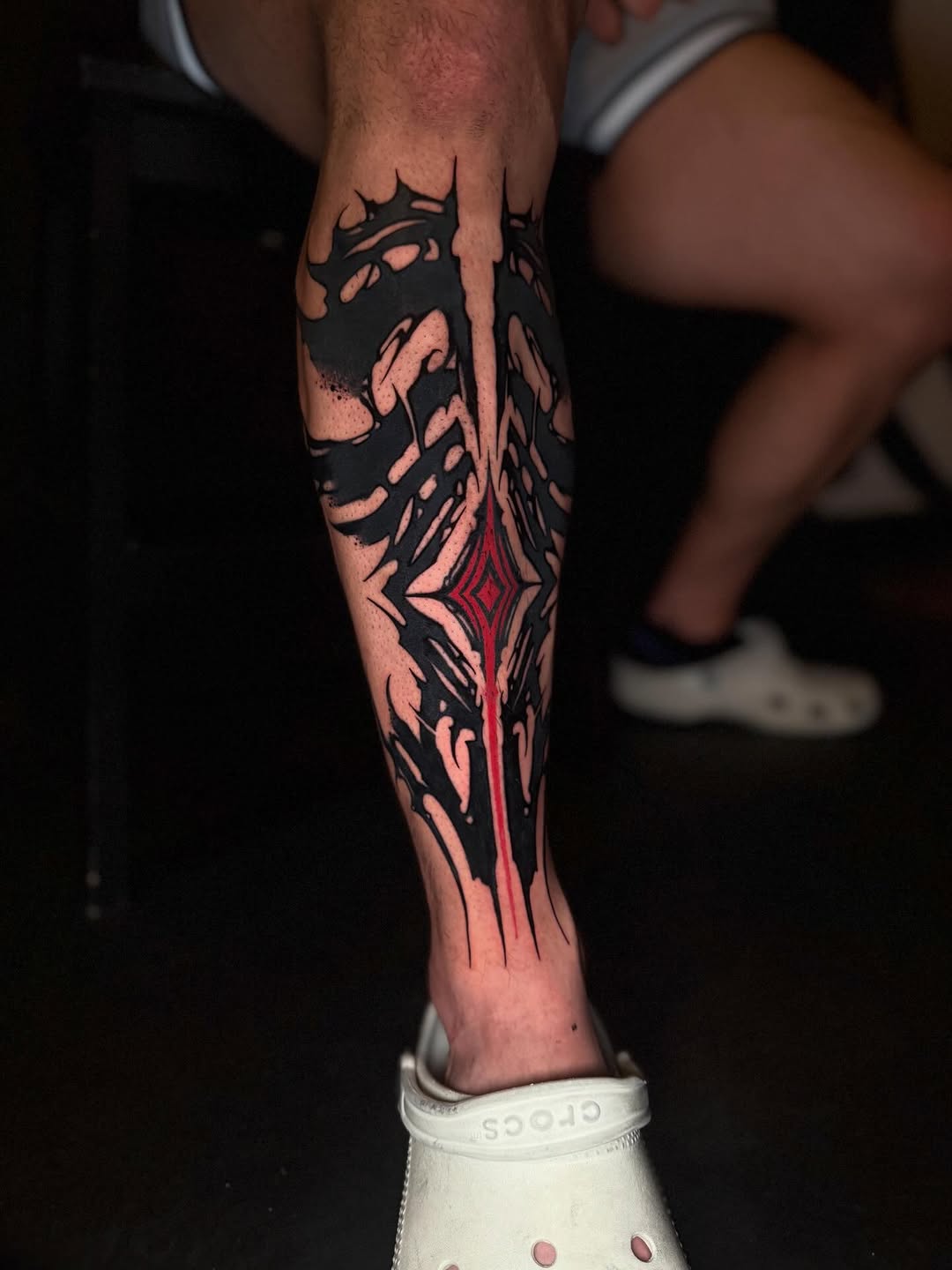 Tattoo by @orb_ink — blackwork, illustrative