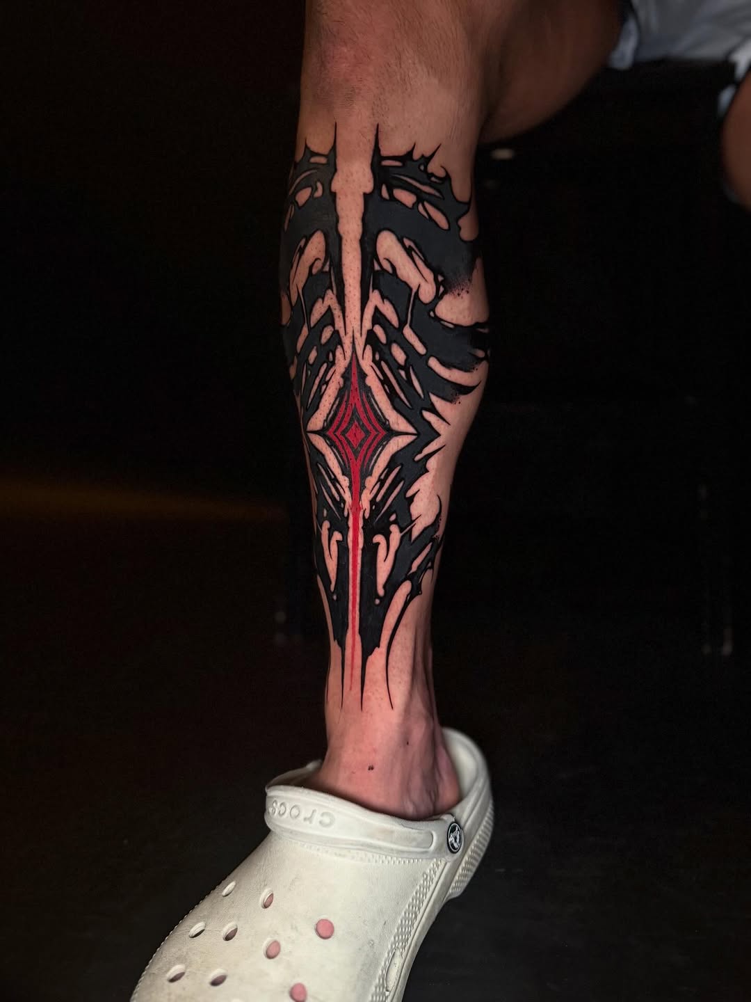 Tattoo by @orb_ink — blackwork, illustrative