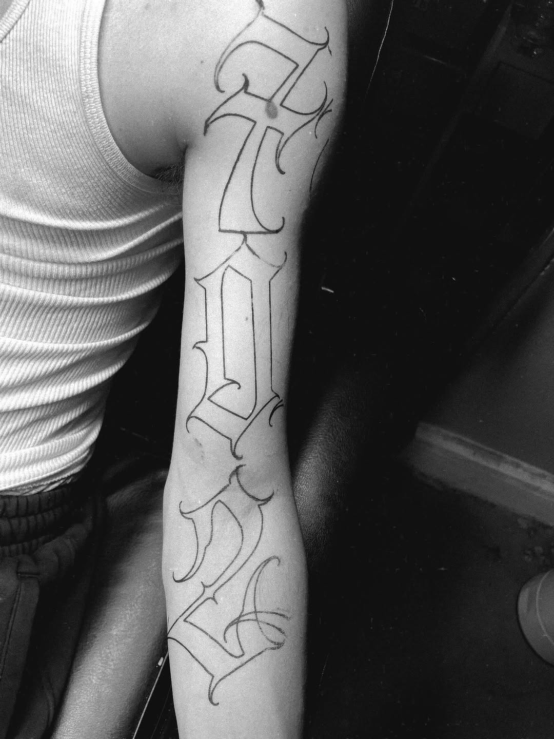 Tattoo by @chulaastatts — lettering_script, chicano