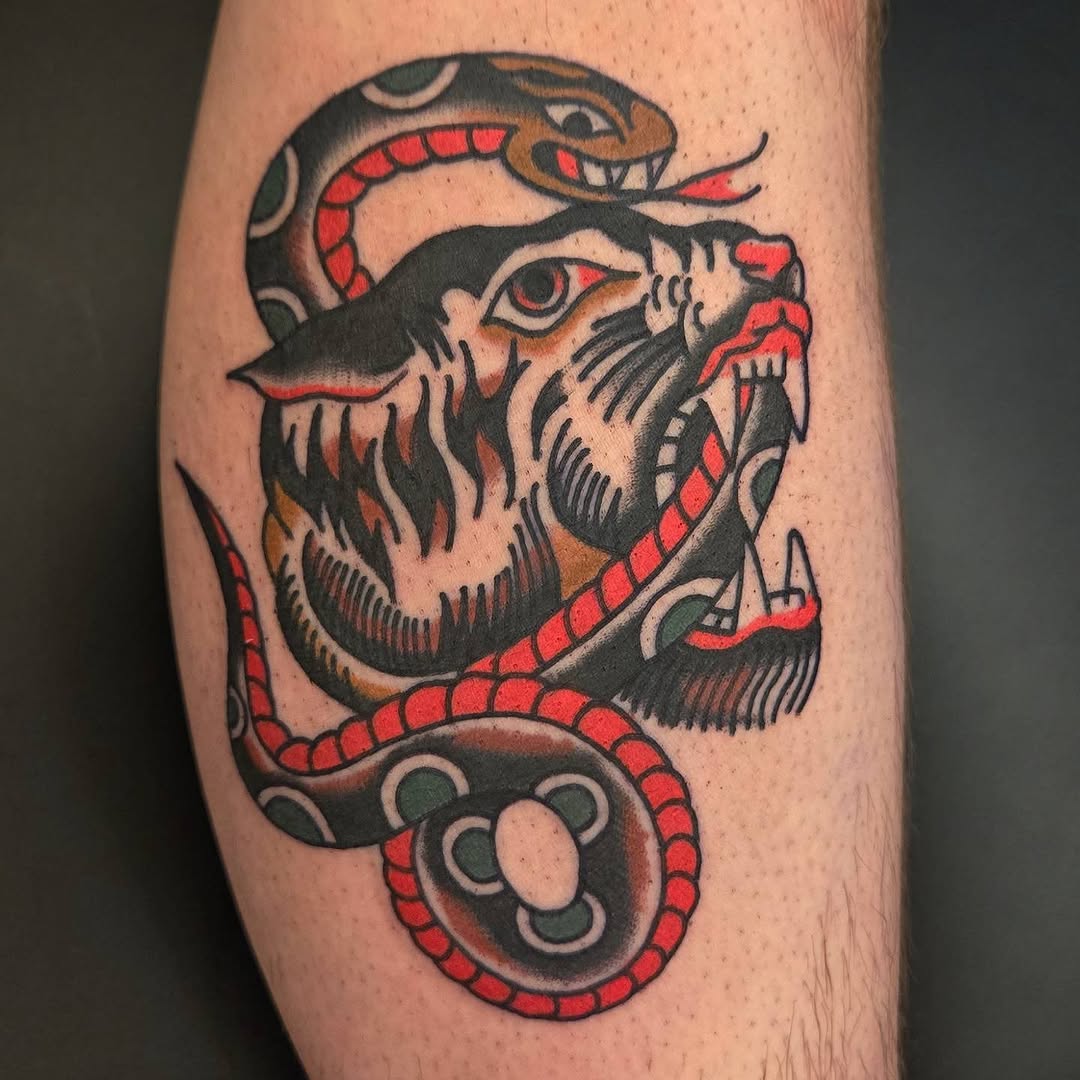 Tattoo by @dekeharms — american_traditional, illustrative