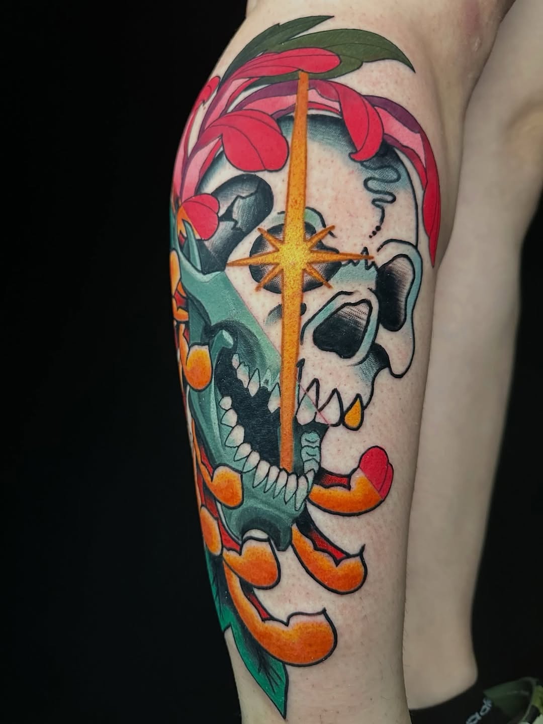 Tattoo by @shark.bite.mike — neo_traditional, black_and_grey