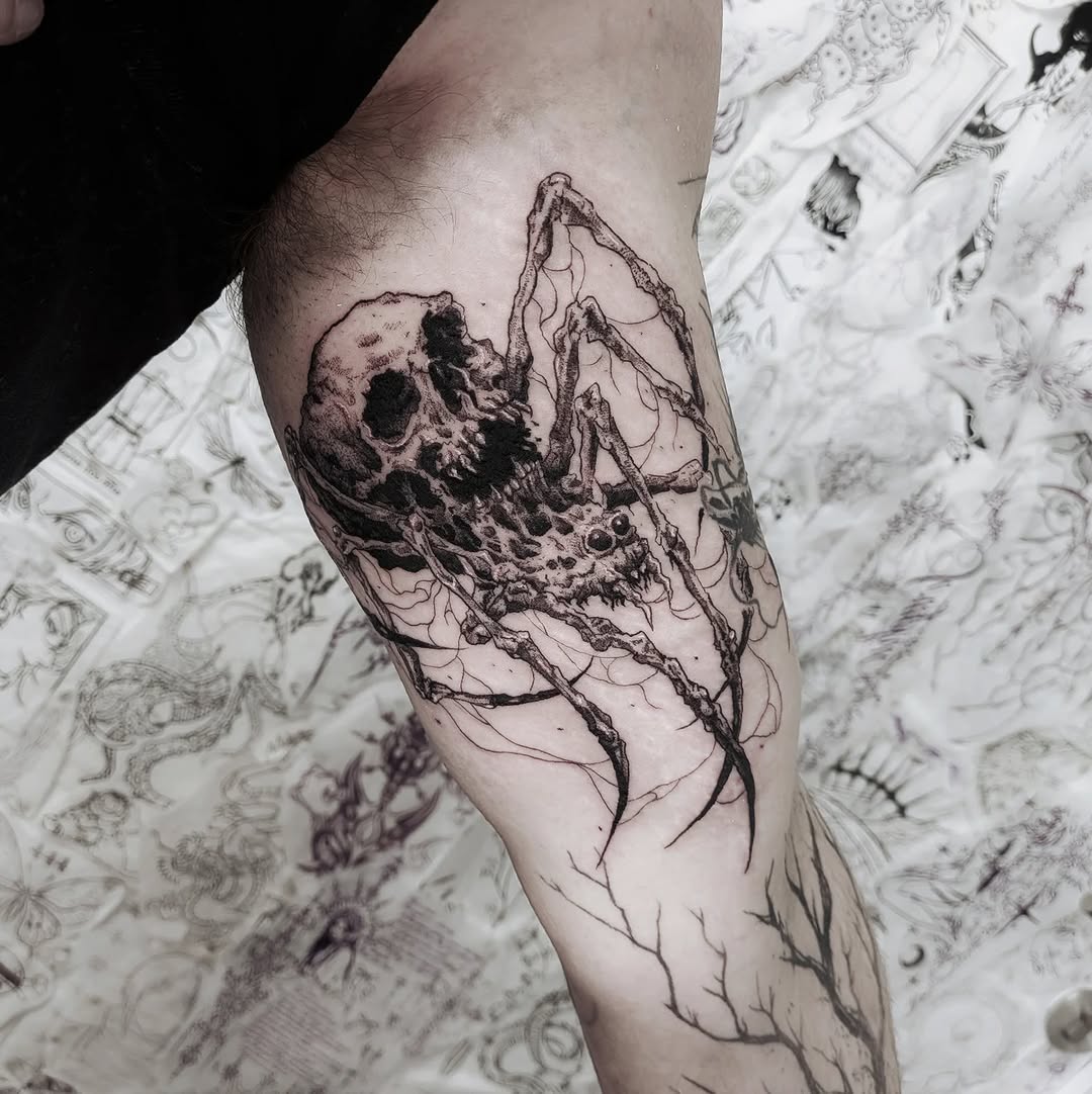 Tattoo by @dyni.morgho β dark_realism, blackwork