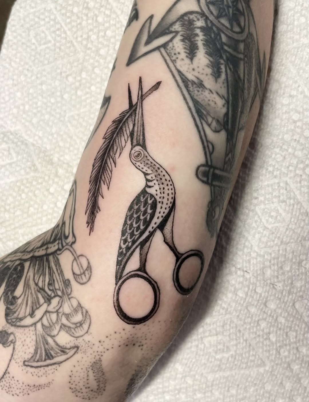 Tattoo by @meganlee.tattoo — black_and_grey, illustrative