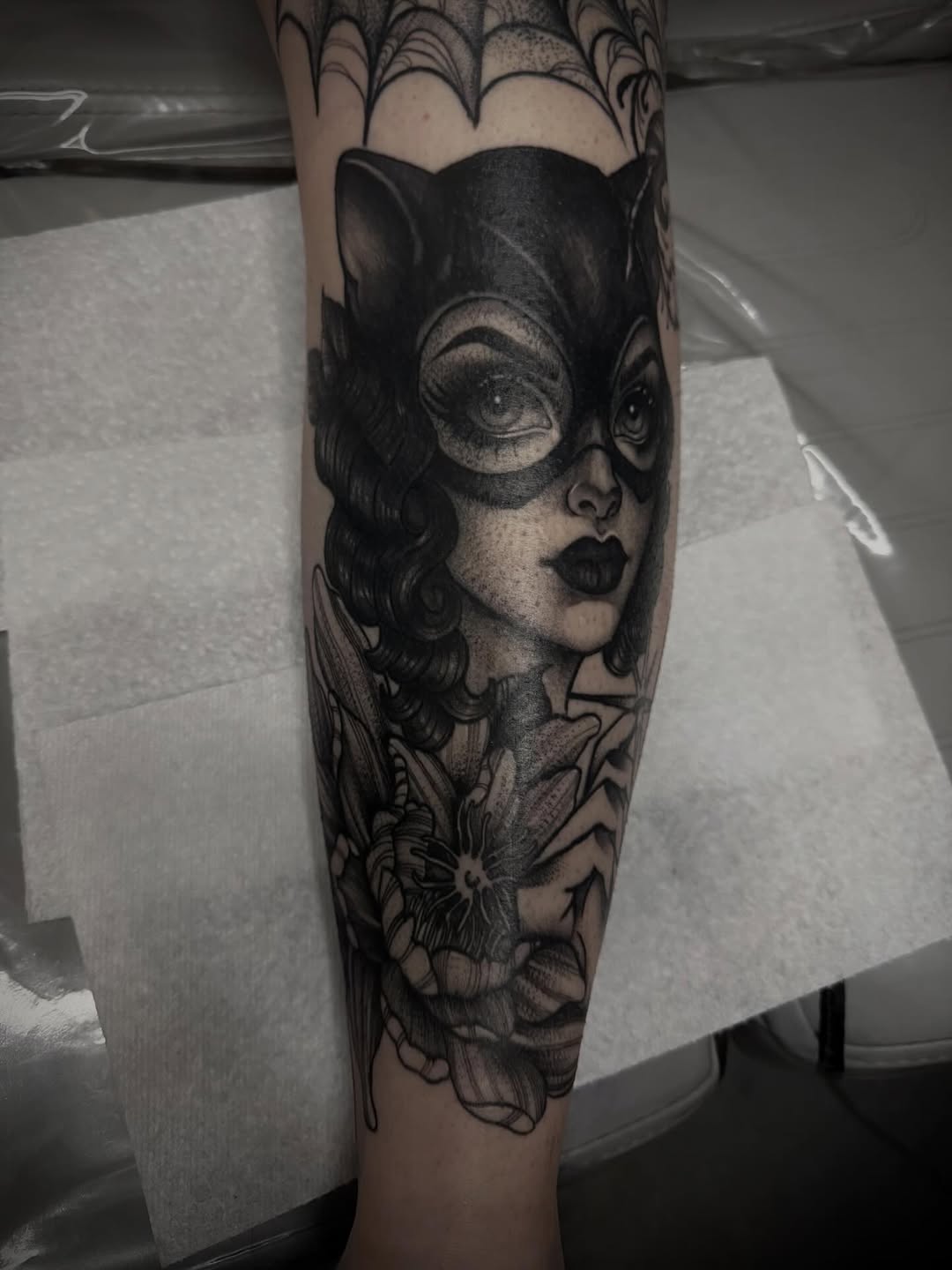 Tattoo by @inkandivvy — realism, black_and_grey
