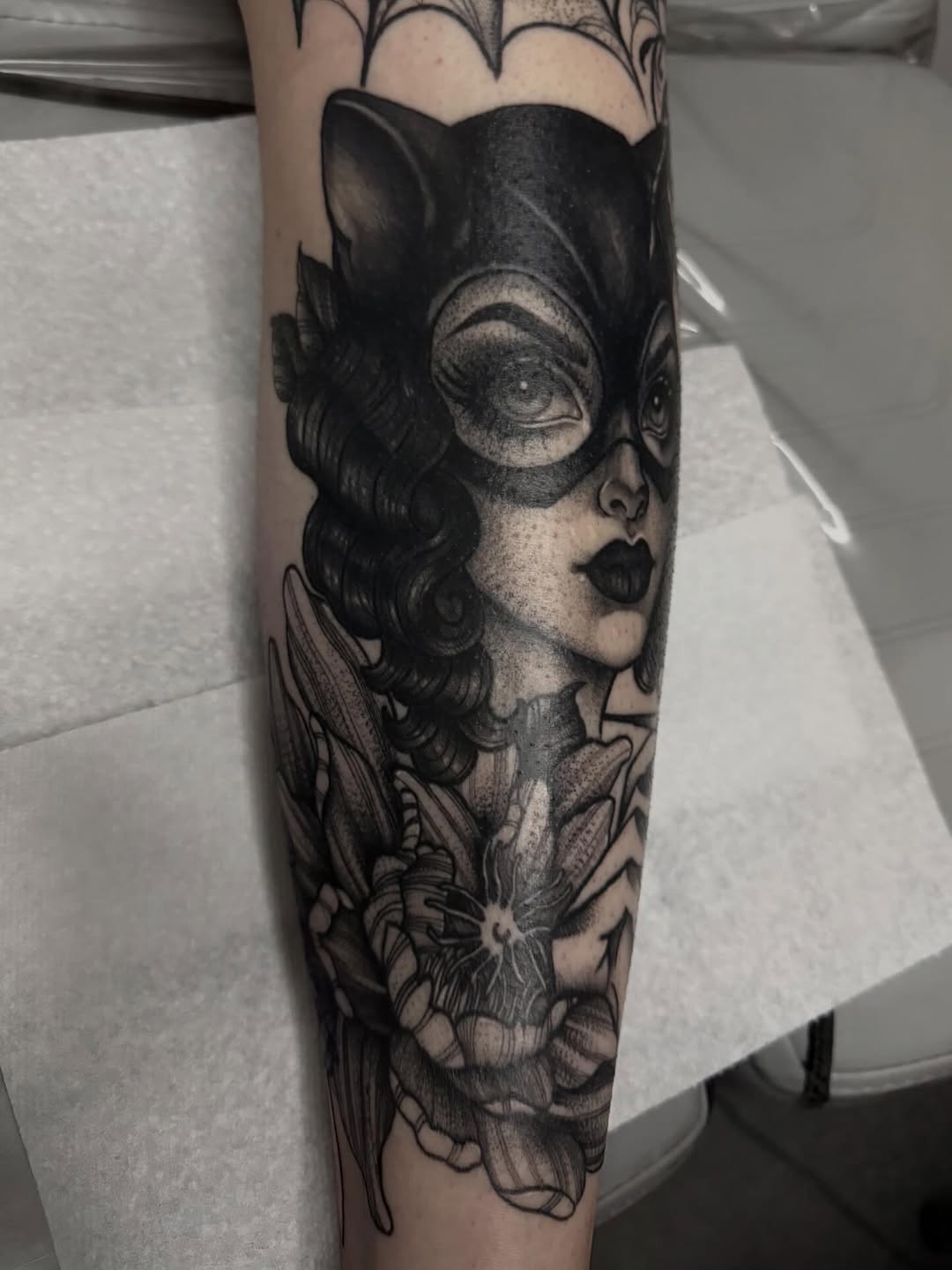 Tattoo by @inkandivvy — black_and_grey, realism