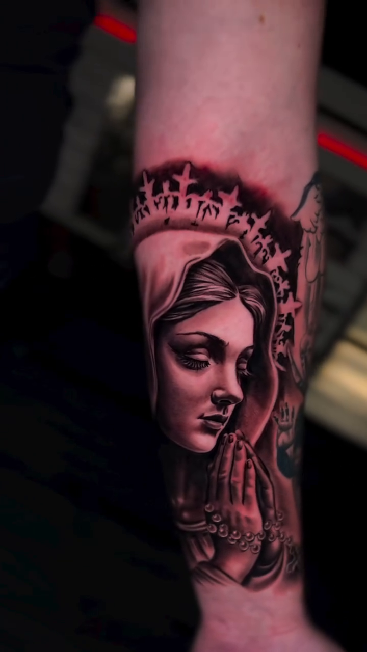 Tattoo by @tattoo_angel — black_and_grey, realism