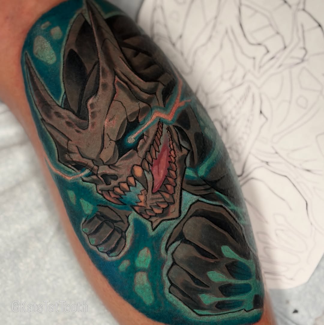 Tattoo by @katstattooth β new_school, black_and_grey