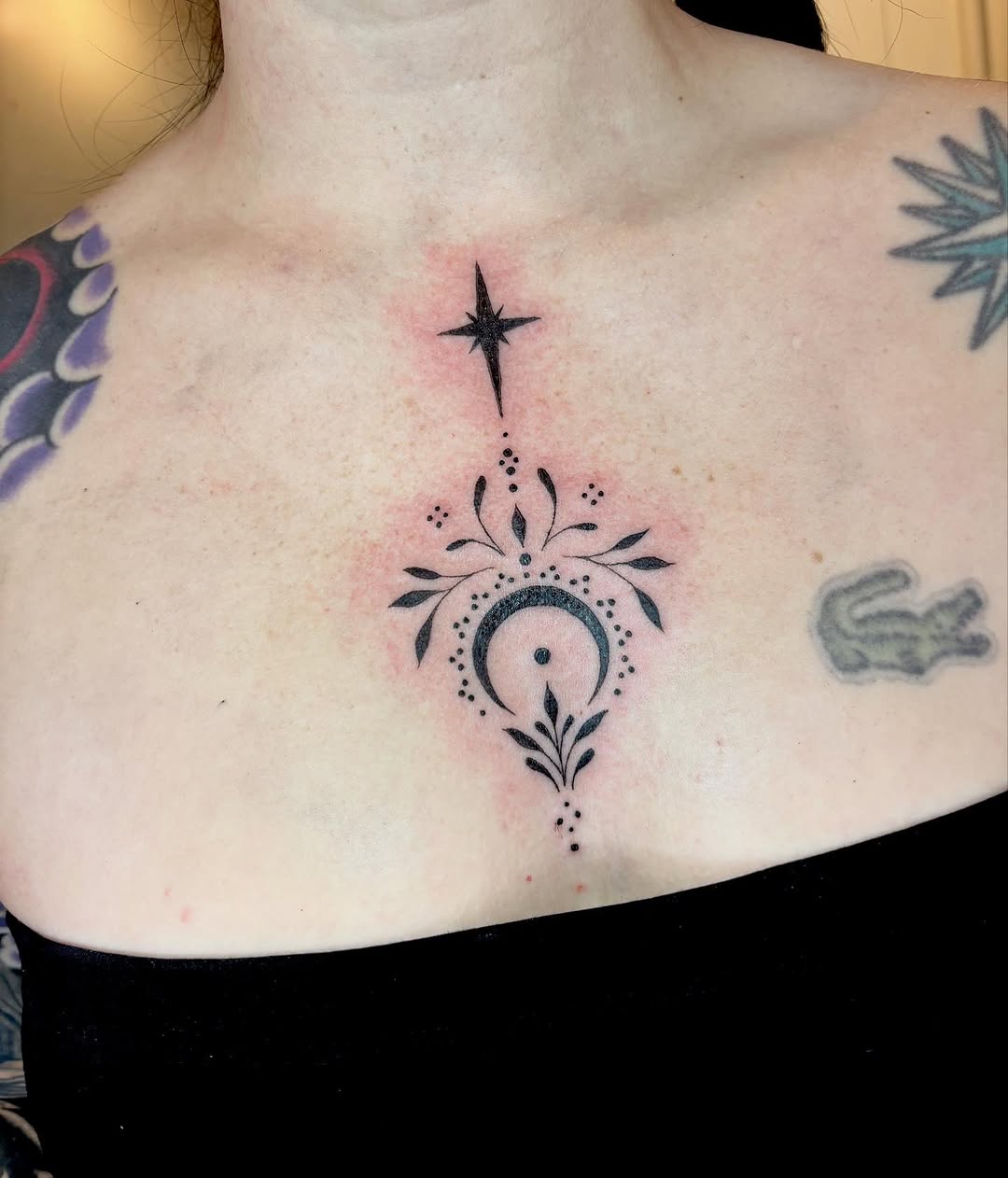 Tattoo by @thetaurustattooer โ fine_line, dotwork