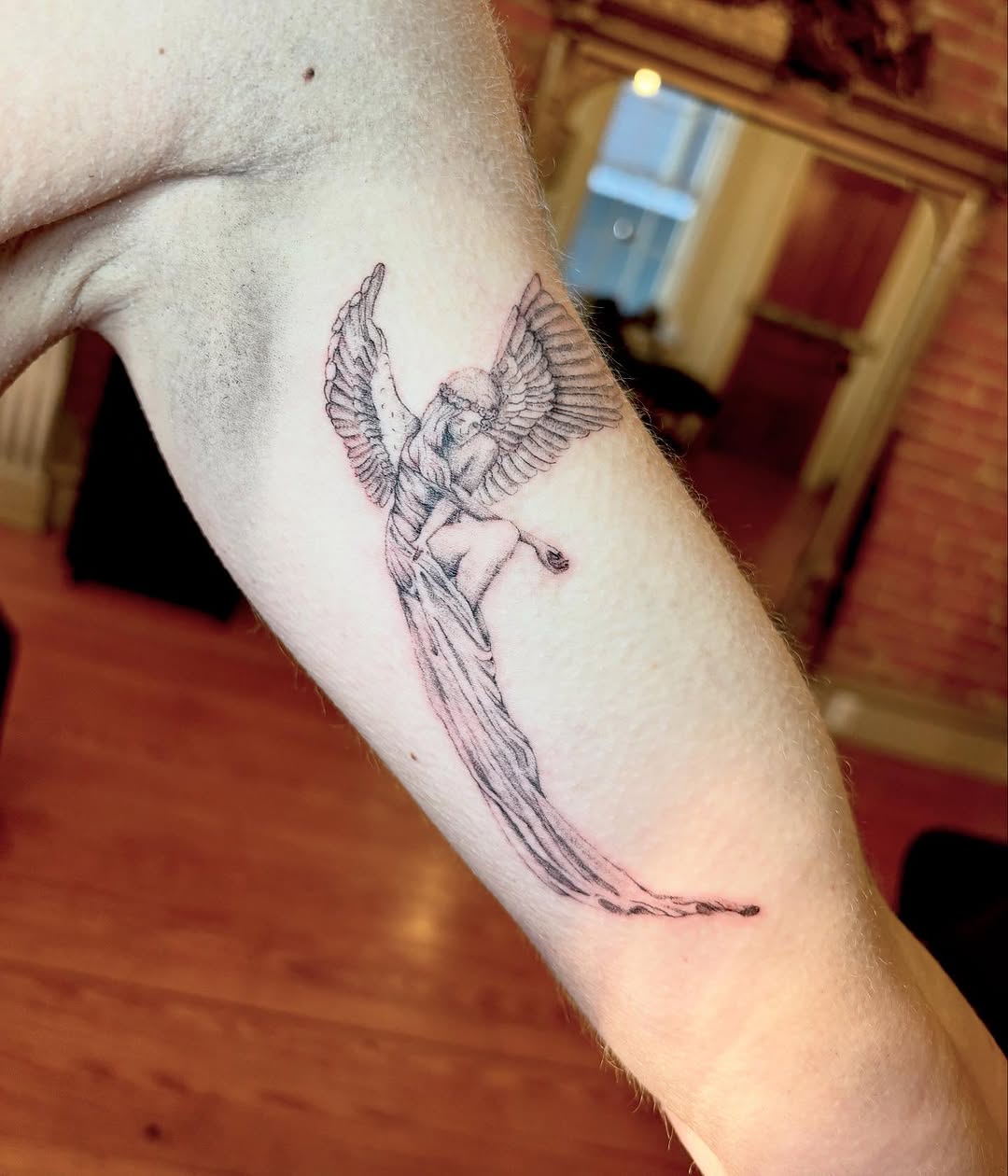 Tattoo by @thetaurustattooer โ illustrative, black_and_grey