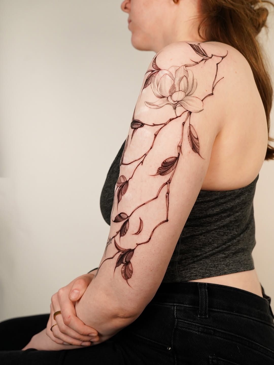 Tattoo by @tinnasole โ fine_line, black_and_grey