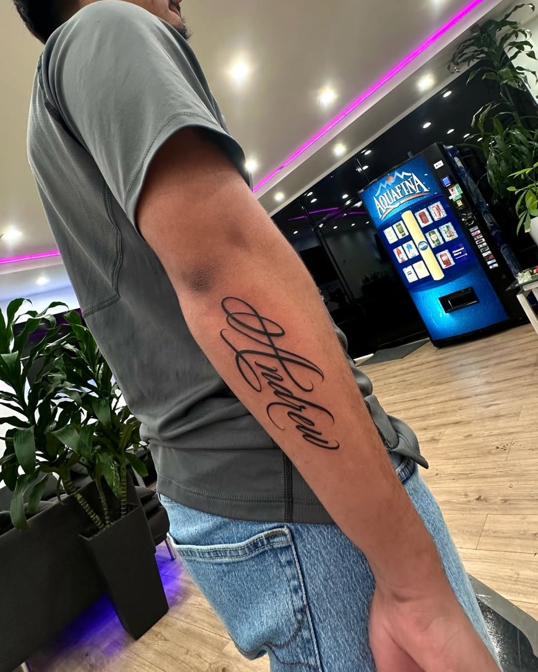 Tattoo by @inkedbydoll — lettering_script, fine_line