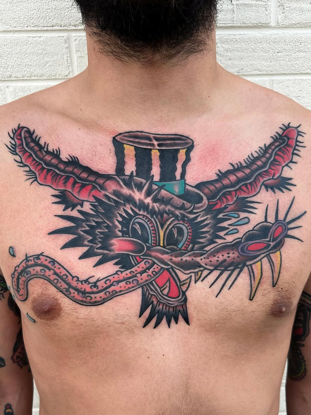 Tattoo by @daviddevaney_ — american_traditional, new_school