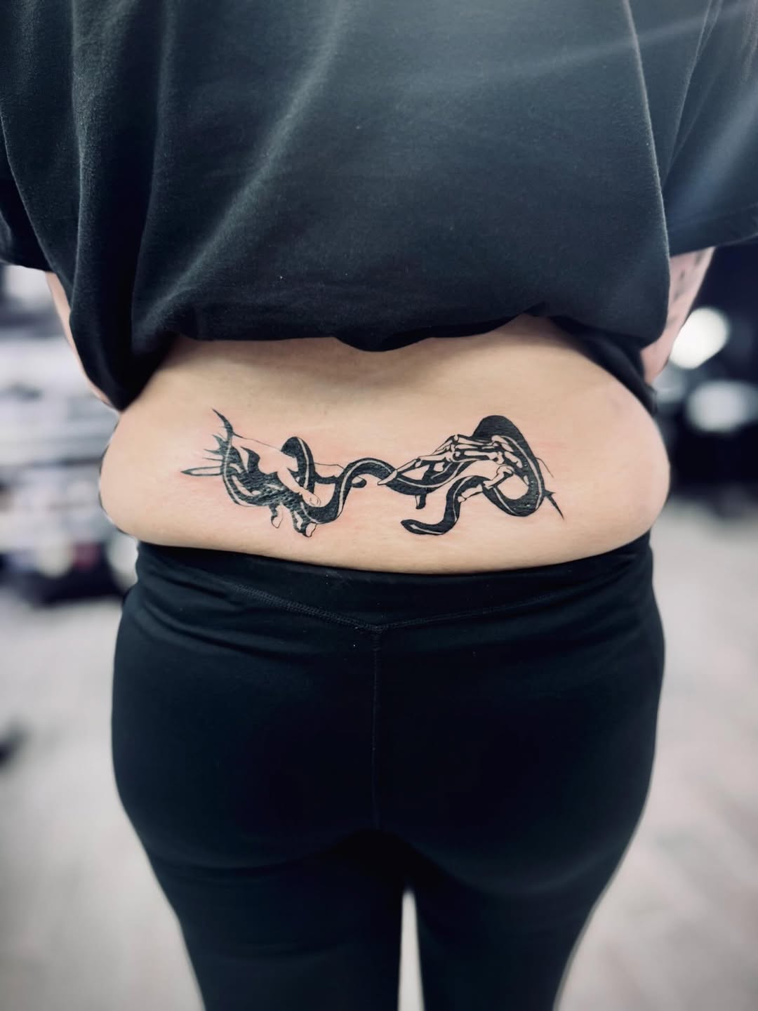 Tattoo by @dfwtattooqueen โ blackwork