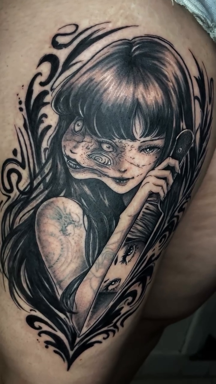 Tattoo by @garotodatatuagem β dark_realism, black_and_grey