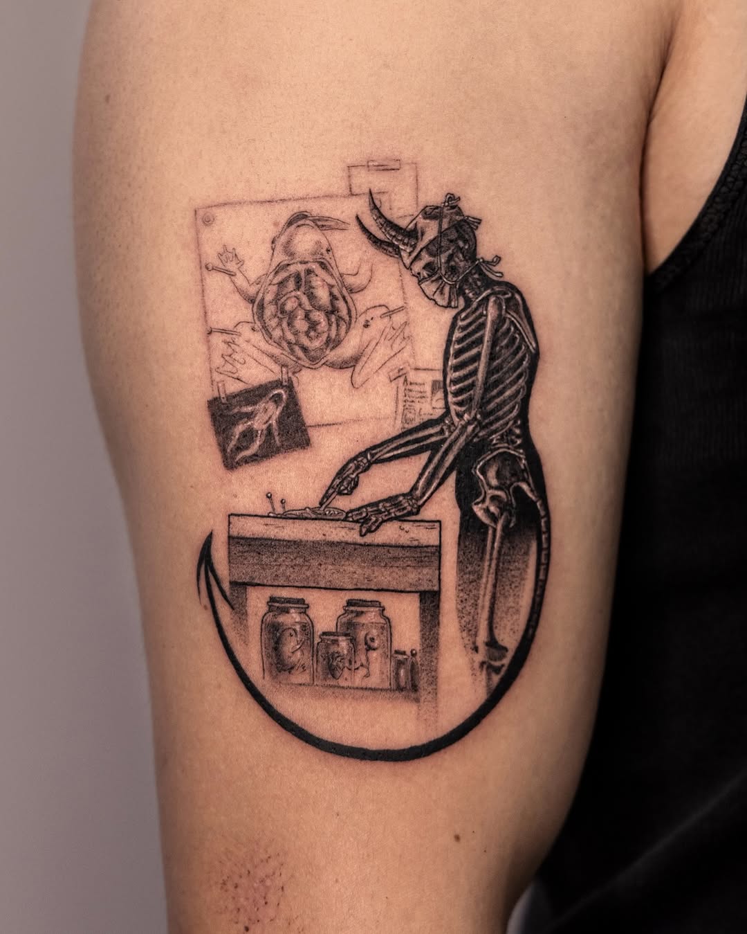 Tattoo by @mete.noir — illustrative, dark_realism