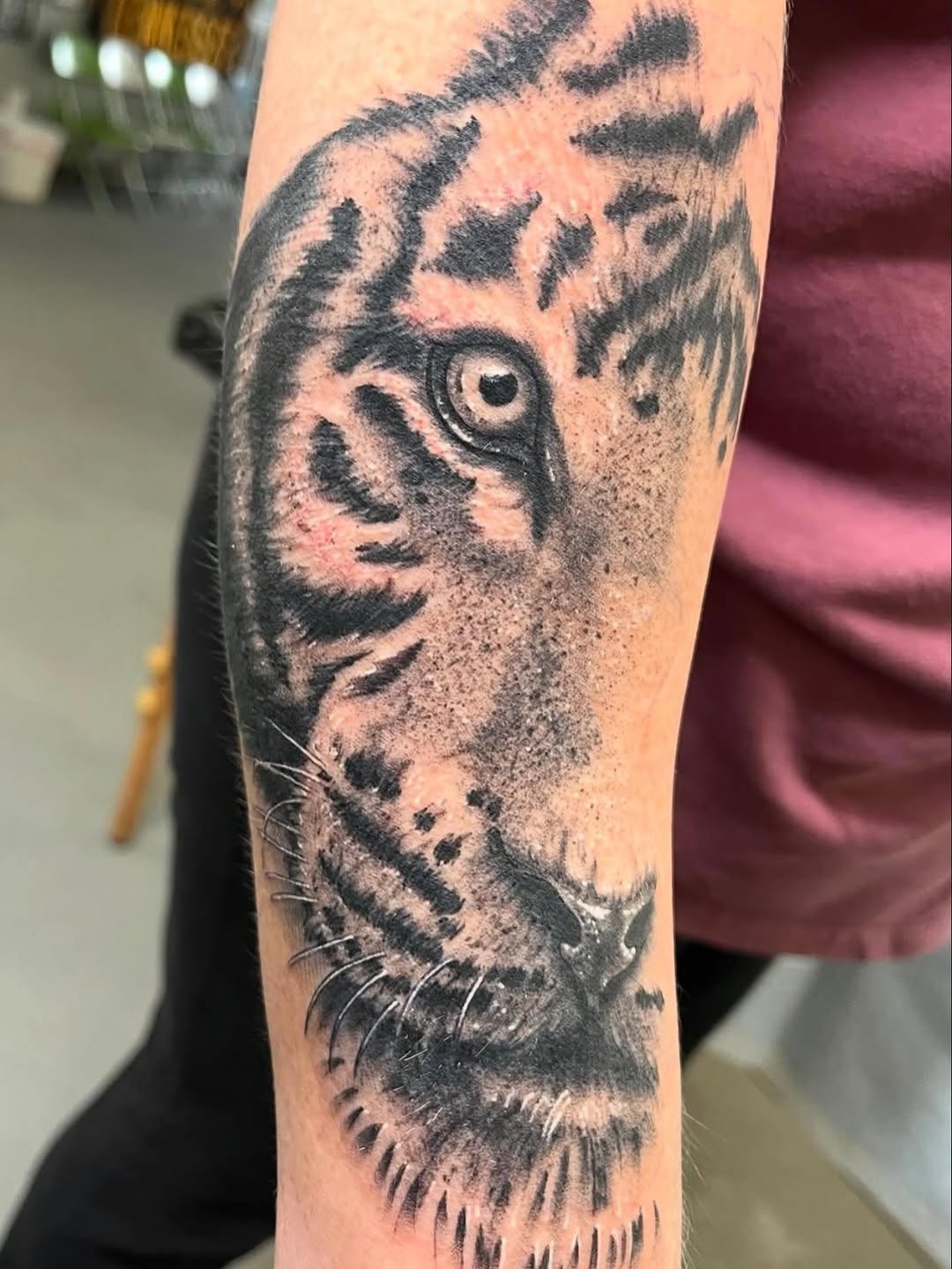 Tattoo by @kumathetattooer — realism, black_and_grey