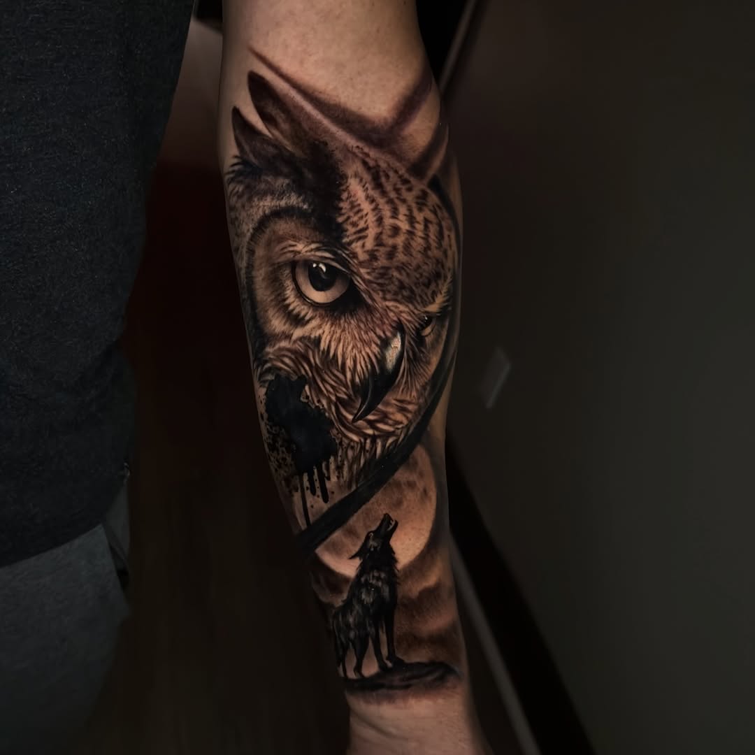 Tattoo by @fishbonestattoo — realism, black_and_grey