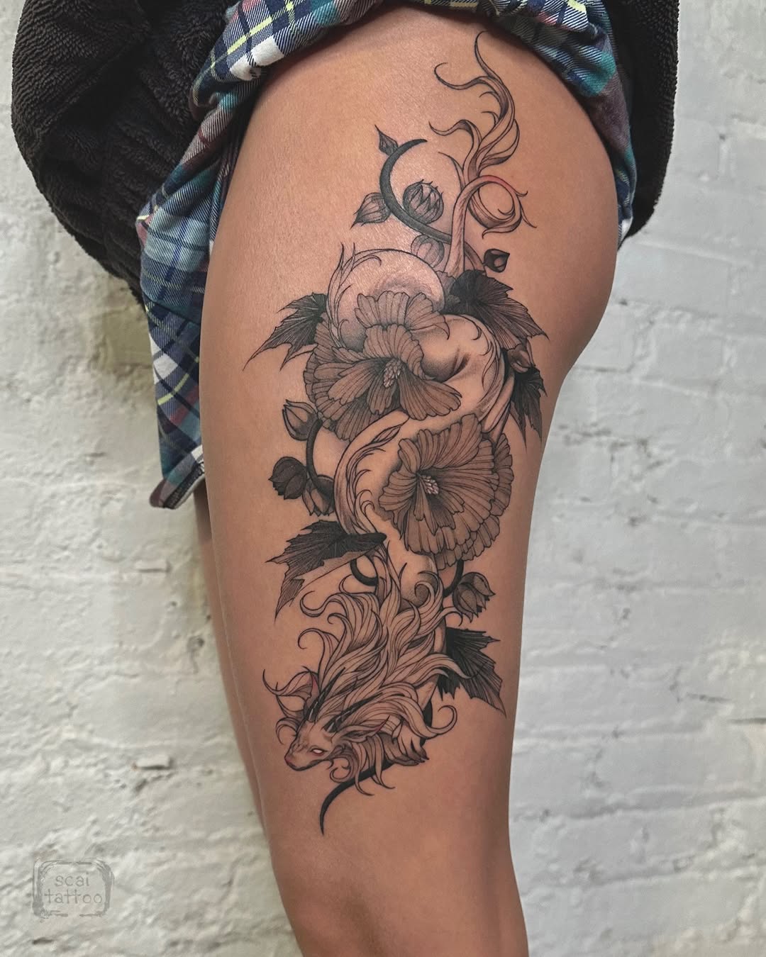 Tattoo by @scaitattoo โ black_and_grey