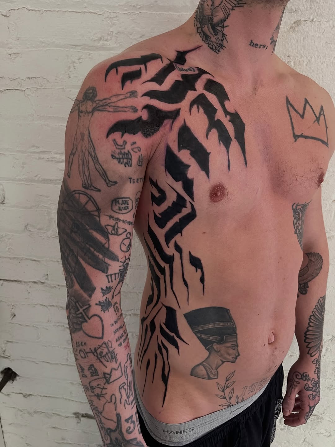 Tattoo by @corylarge — blackwork