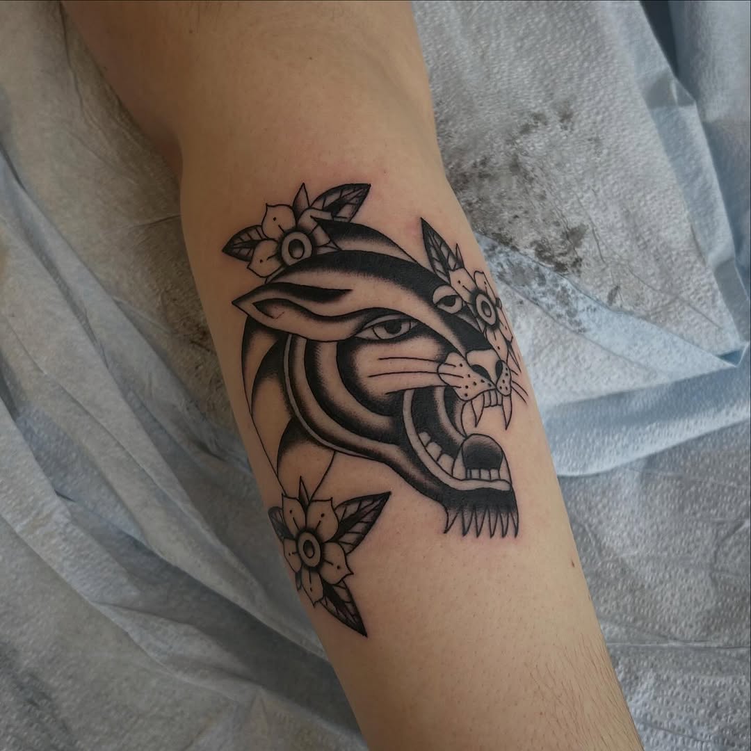 Tattoo by @moosetattooer β american_traditional, black_and_grey