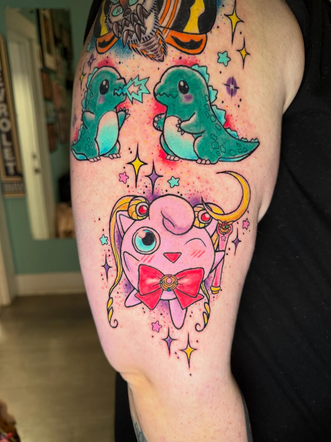 Tattoo by @blackcatcrap — new_school, anime
