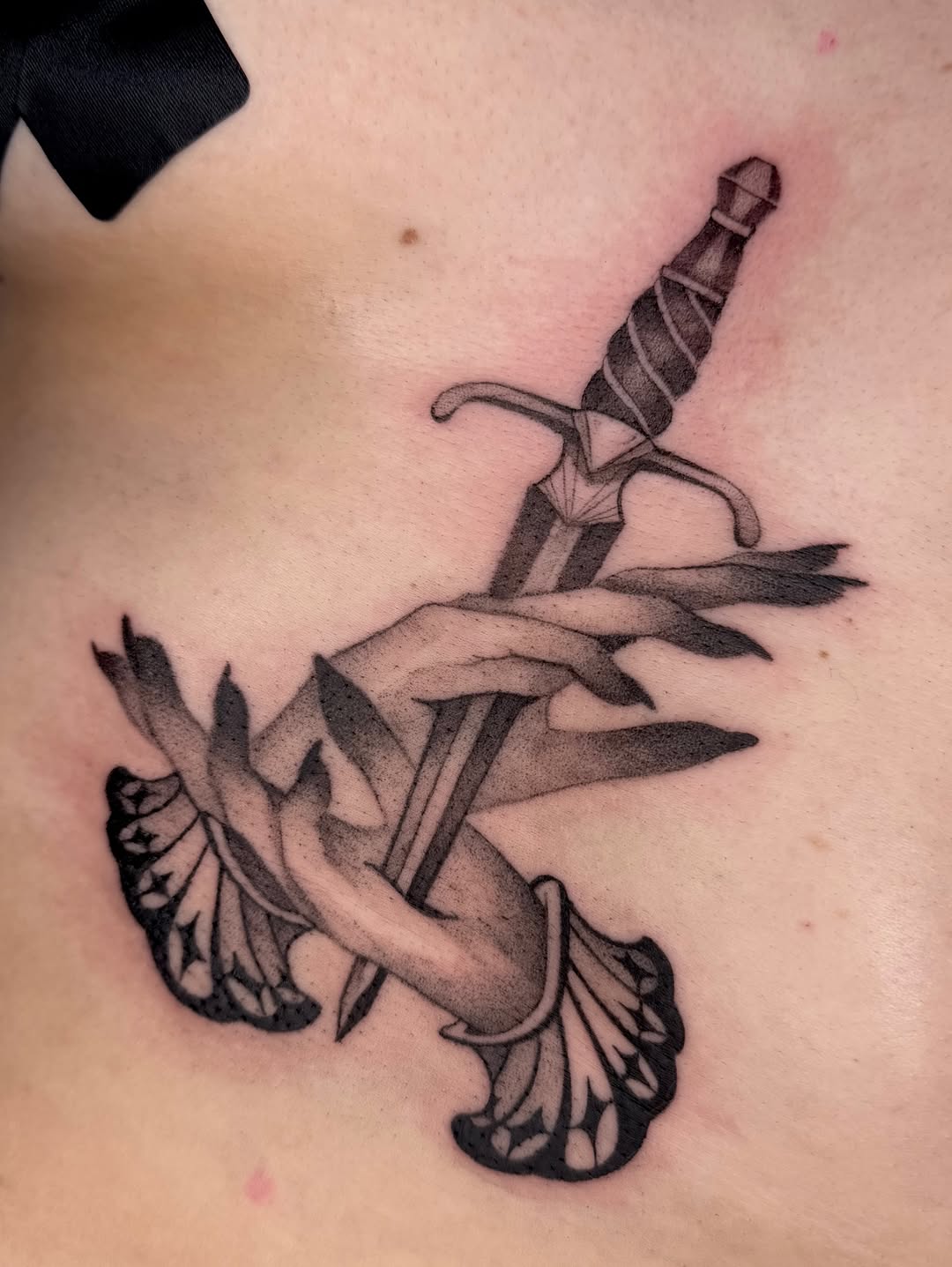 Tattoo by @code_red_ink — black_and_grey