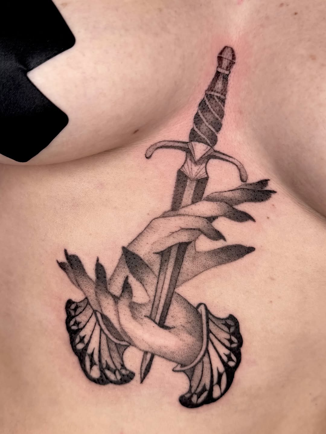 Tattoo by @code_red_ink — black_and_grey