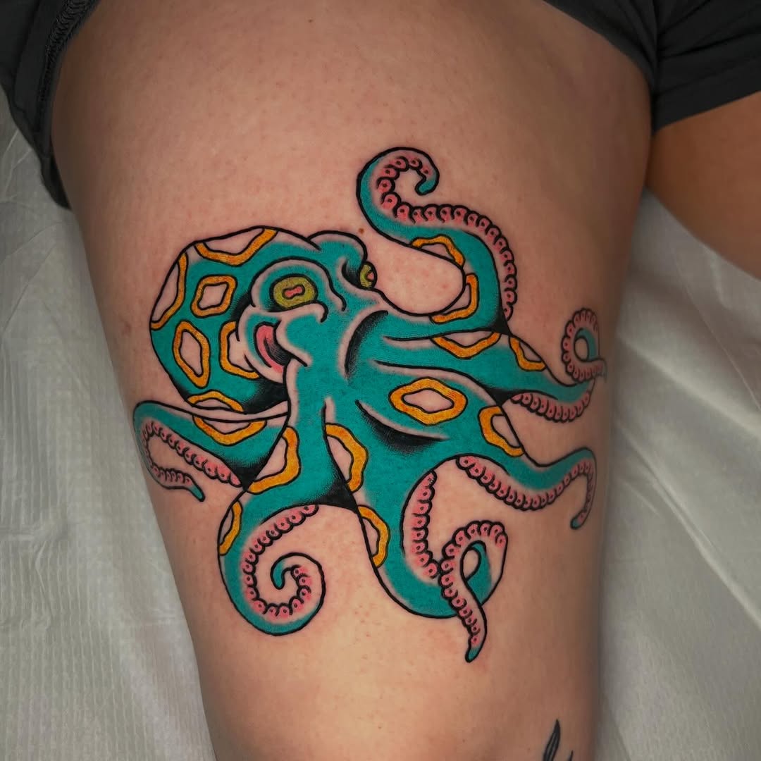 Tattoo by @robbdoodle — american_traditional, illustrative