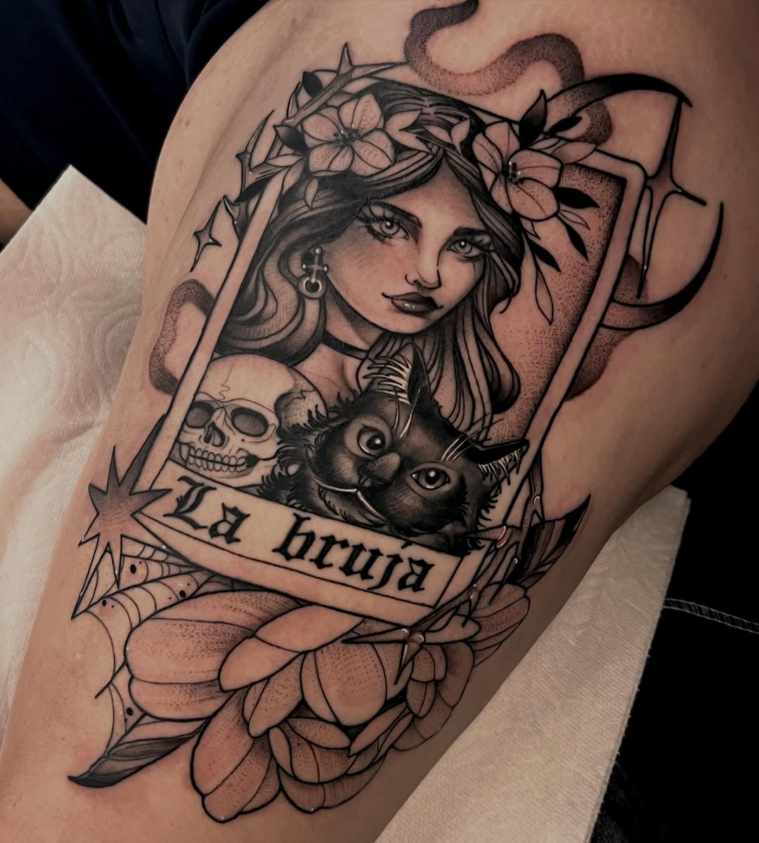 Tattoo by @liajeppesentattoos โ black_and_grey