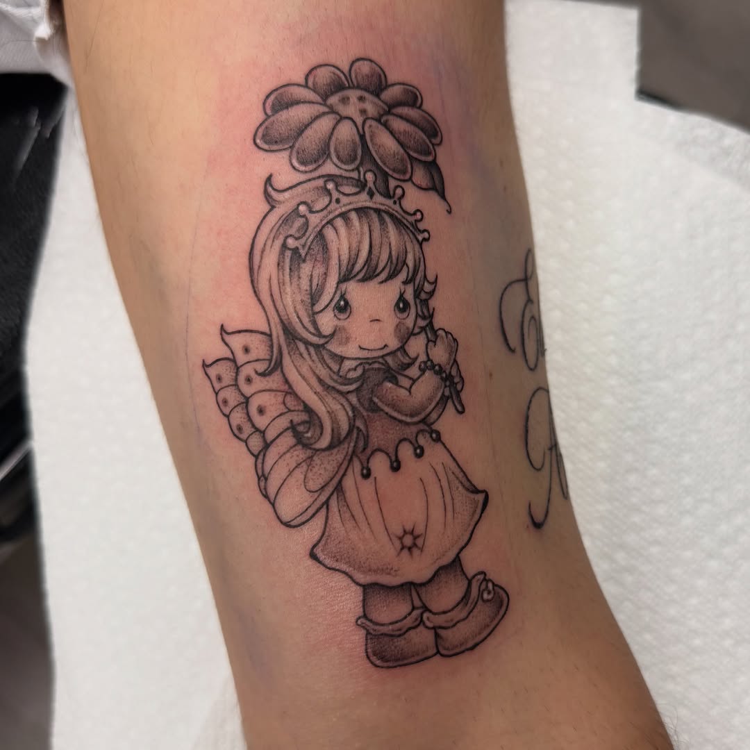 Tattoo by @babytattooer — illustrative, black_and_grey