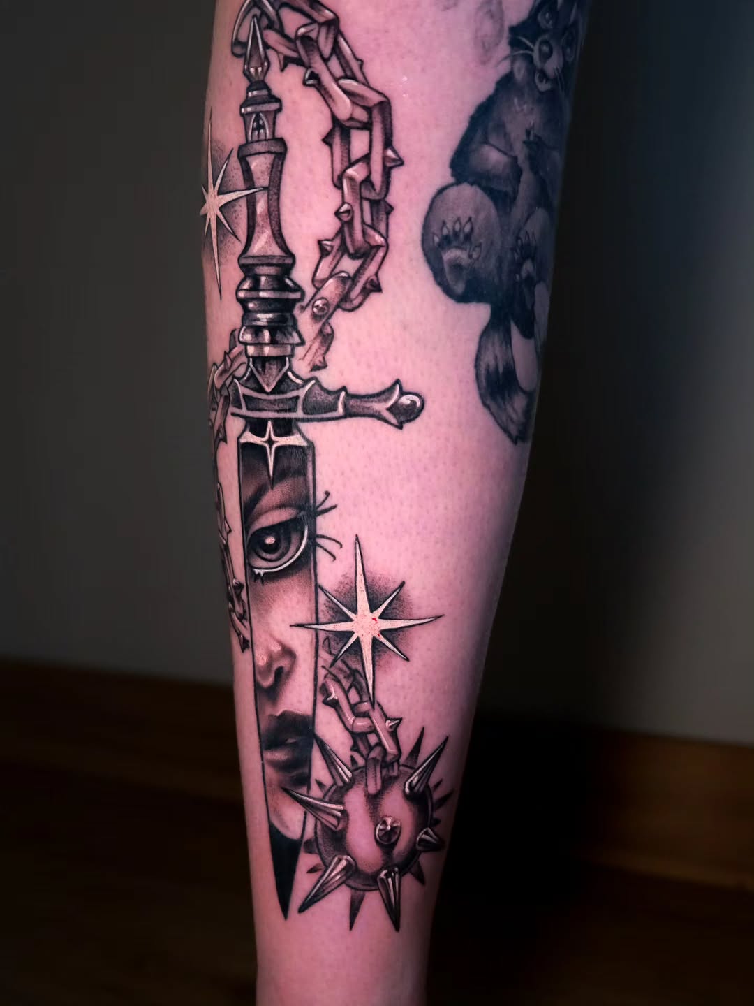 Tattoo by @graywashtash — black_and_grey