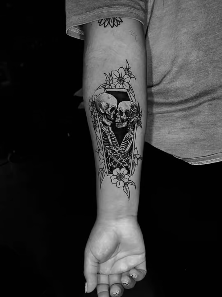Tattoo by @ibanez773 โ black_and_grey, dark_realism