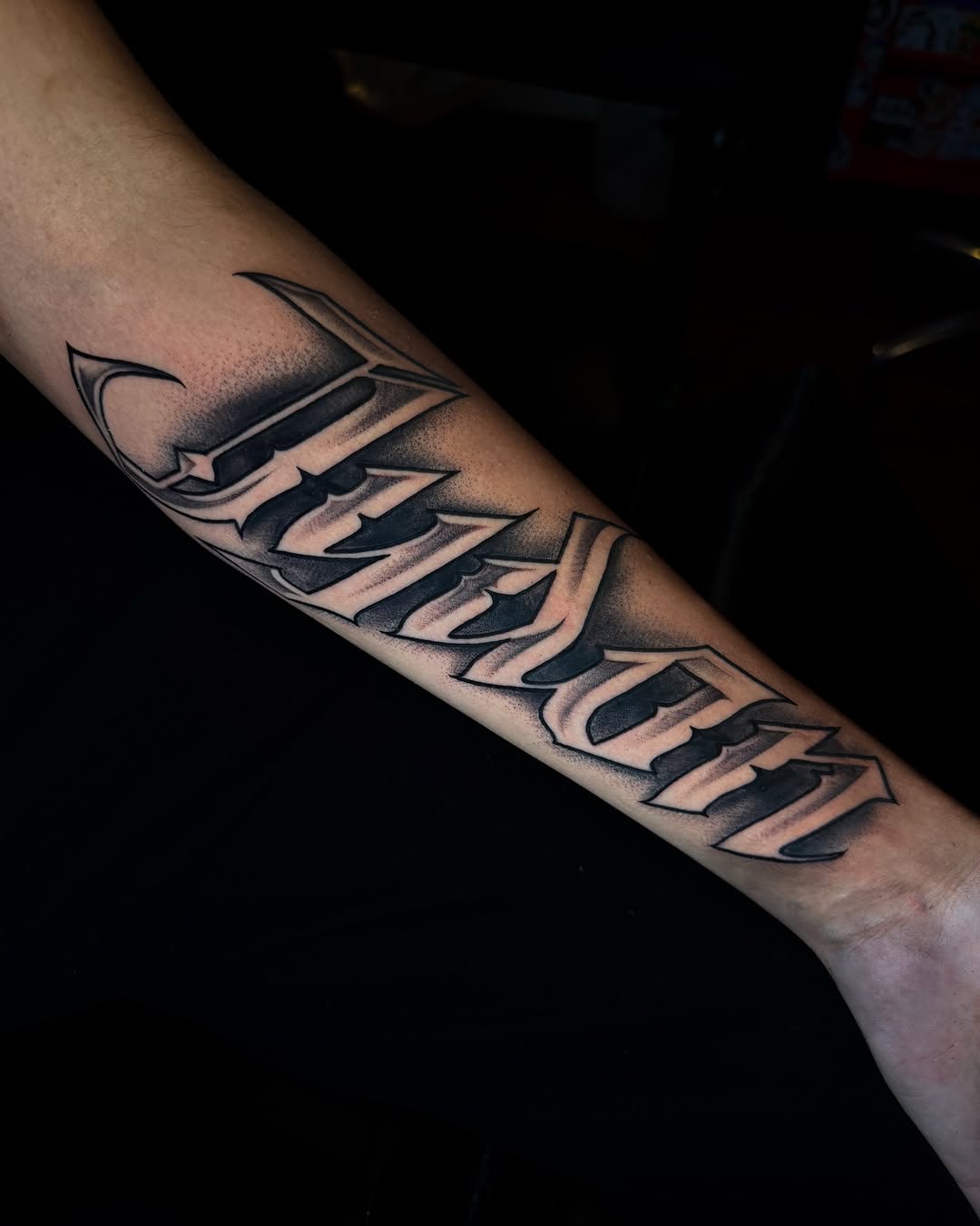 Tattoo by @sobtattoo β lettering_script, black_and_grey