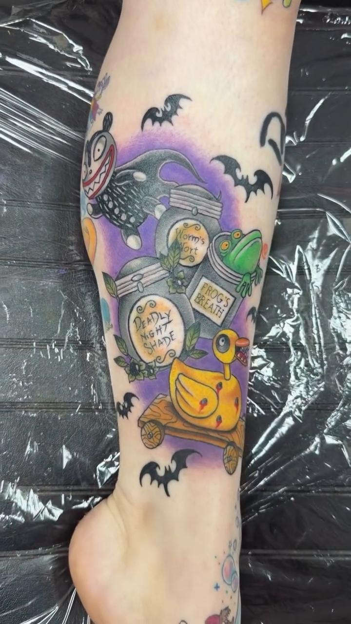 Tattoo by @kennacat_tattoos — illustrative, new_school
